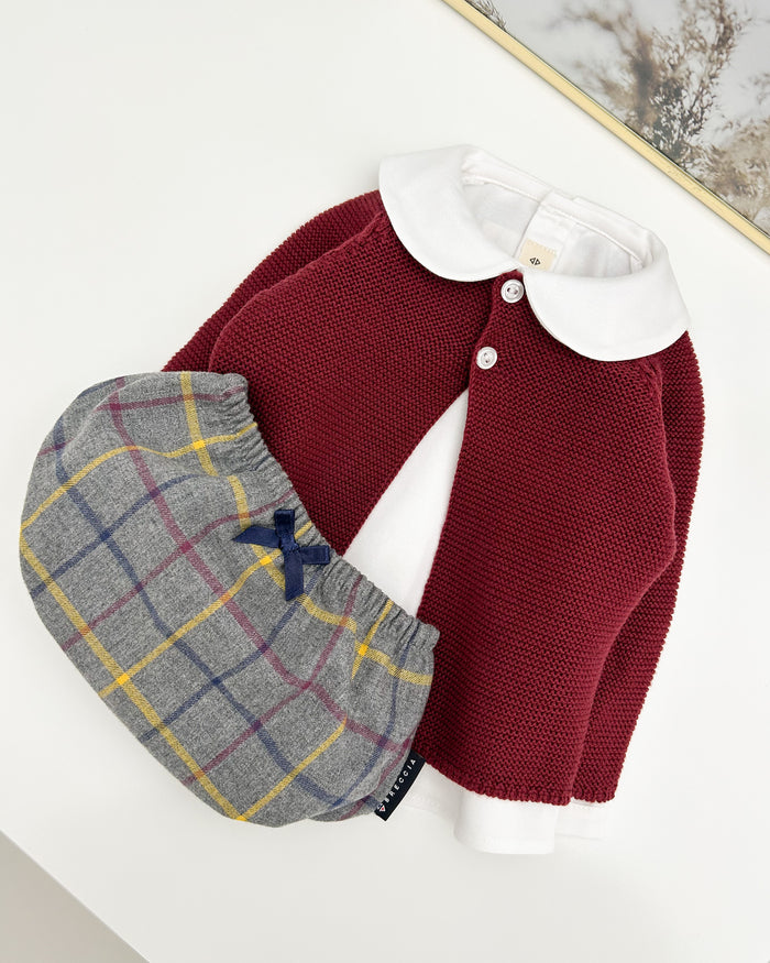 Conjunto Lucca Granate (3 prendas)