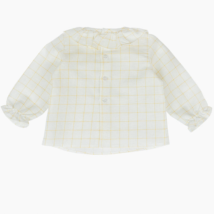Camicia con volant al limone